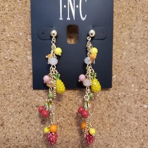 INC Goldtone Fruit Dangle Earrings
